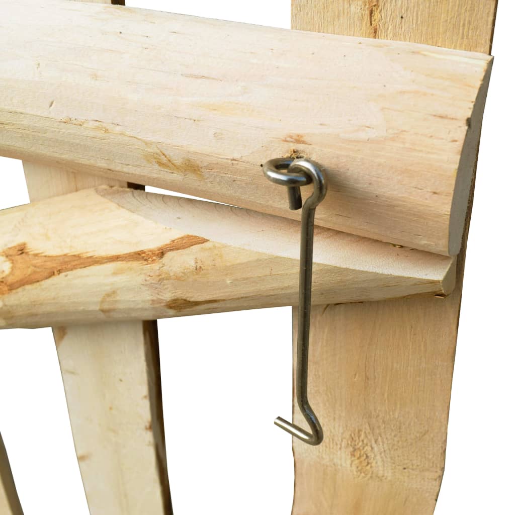 Cancello Singolo per Recinzione in Legno di Nocciolo 100x120 cm | homemem39