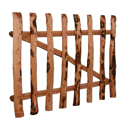 Cancello Singolo Recinzione Legno Nocciolo Impregnato 100x60 cm | homemem39