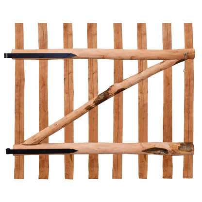 Cancello Singolo Recinzione Legno Nocciolo Impregnato 100x90 cm | homemem39