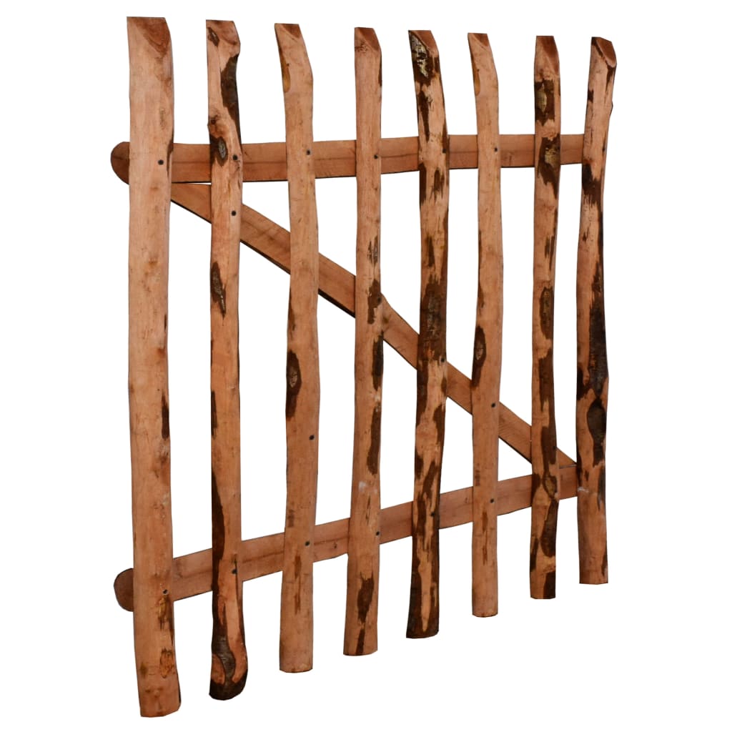 Cancello Singolo Recinzione Legno Nocciolo Impregnato 100x90 cm | homemem39