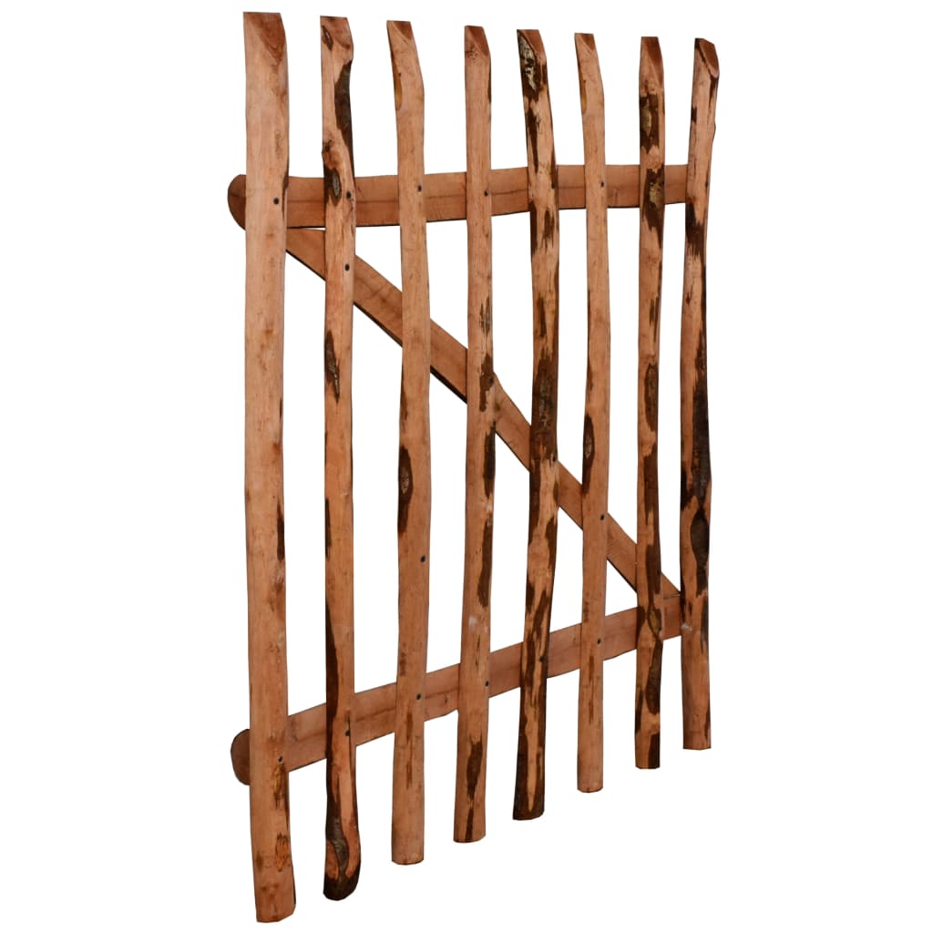 Cancello Singolo Recinzione Legno Nocciolo Impregnato 100x120cm | homemem39