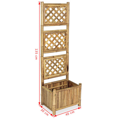 Letto Rialzato da Giardino con Graticcio in Bambù 40 cm | homemem39