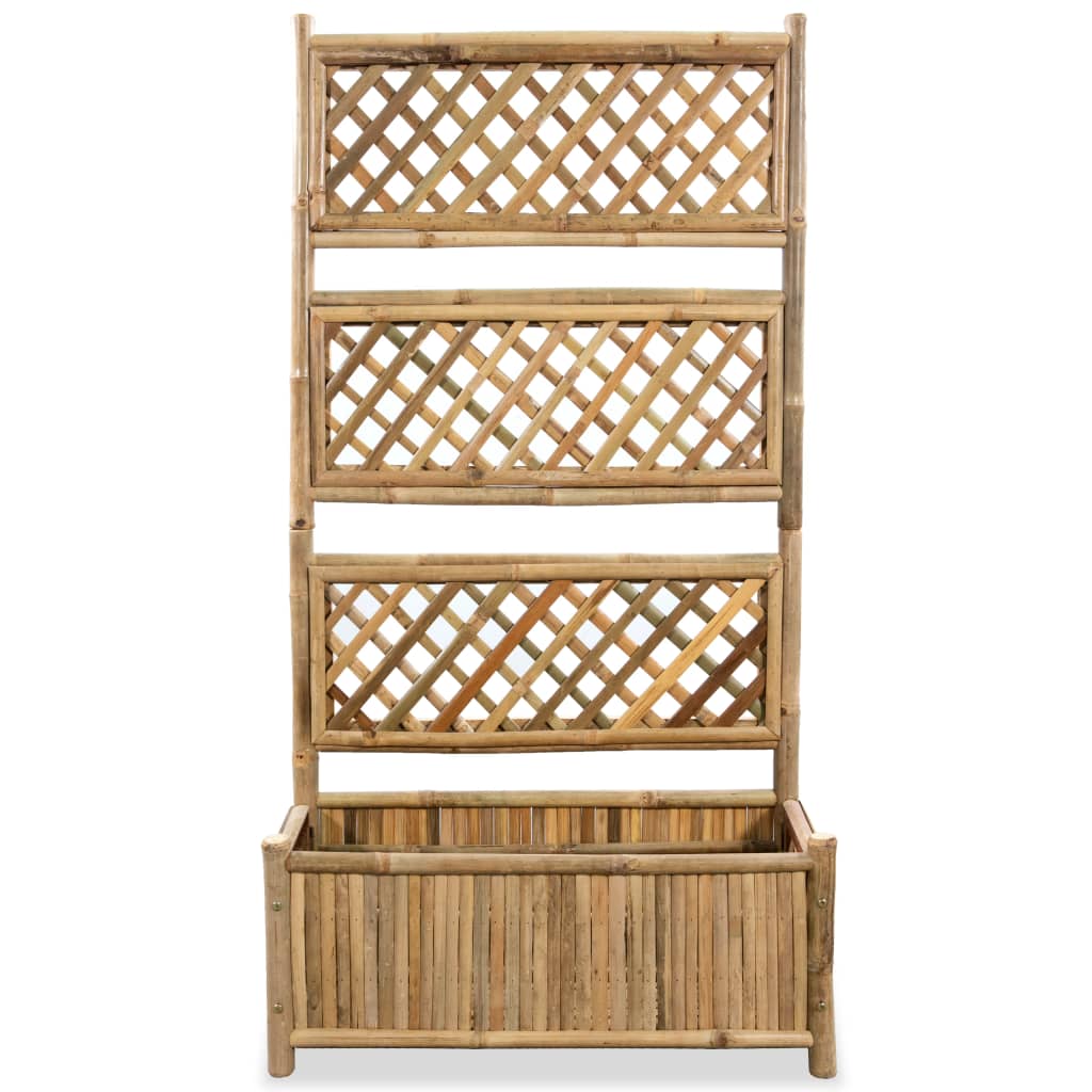 Letto Rialzato da Giardino con Graticcio in Bambù 70 cm | homemem39
