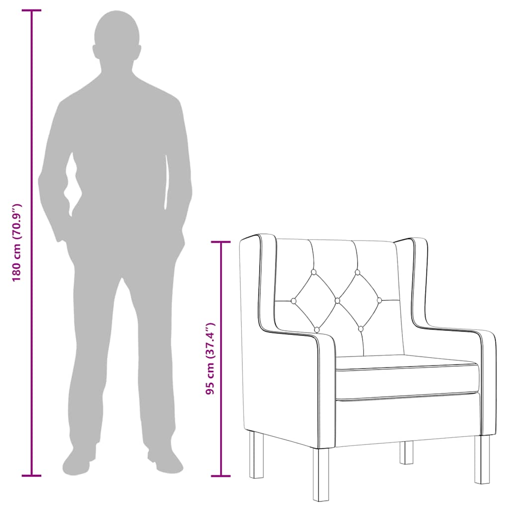 Poltrona Bianco Crema in Tessuto