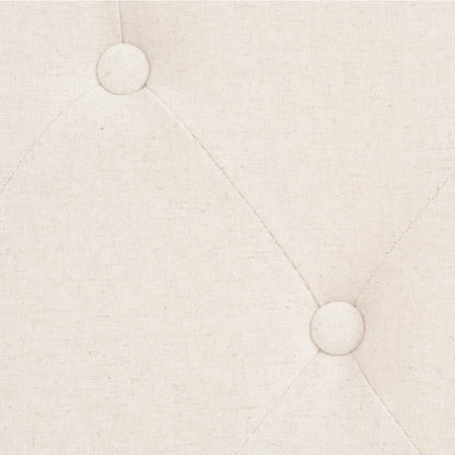 Divano a 2 Posti in Tessuto Bianco Crema - homemem39