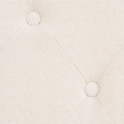 Divano a 3 Posti in Tessuto Bianco Crema - homemem39