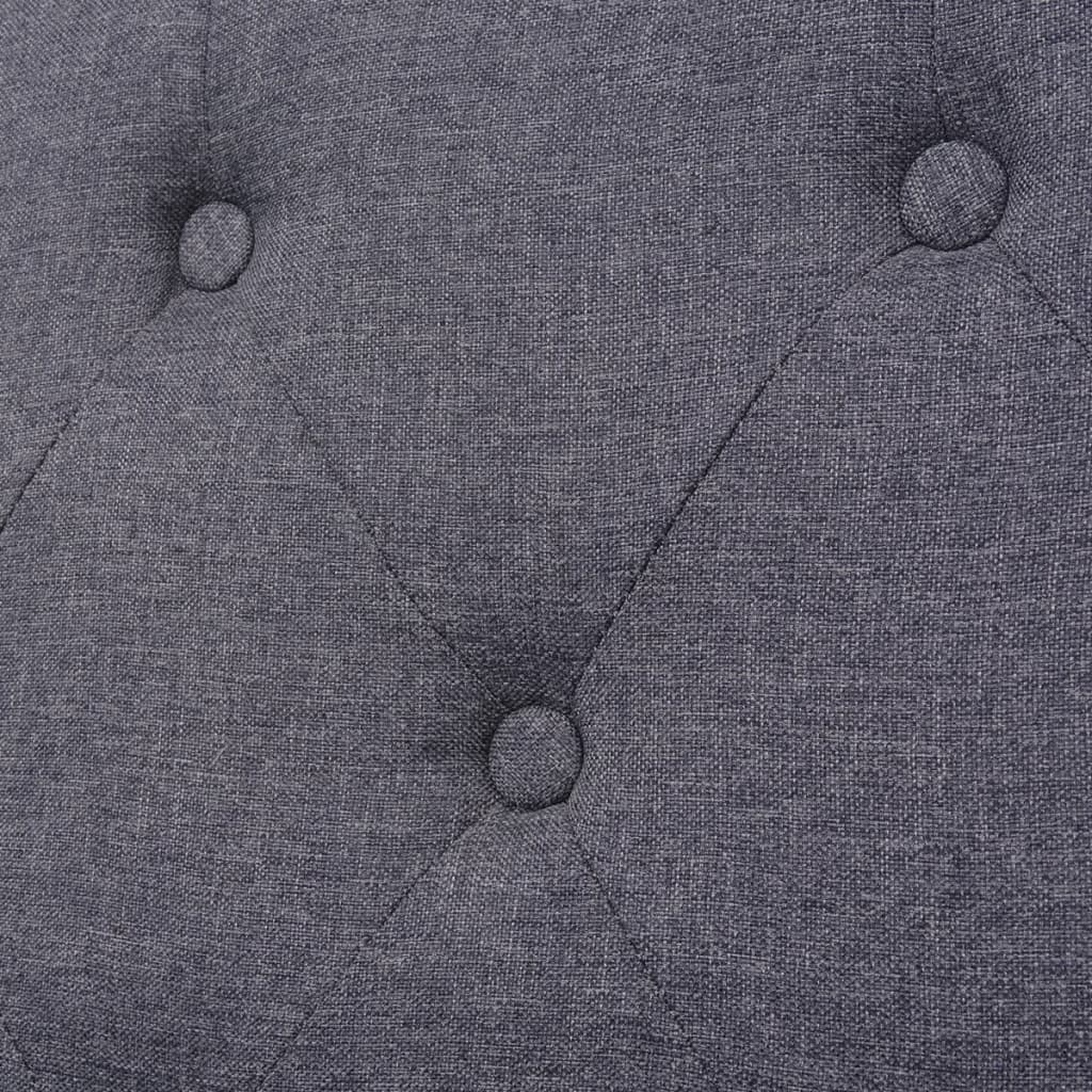 Divano a 3 Posti in Tessuto Grigio - homemem39