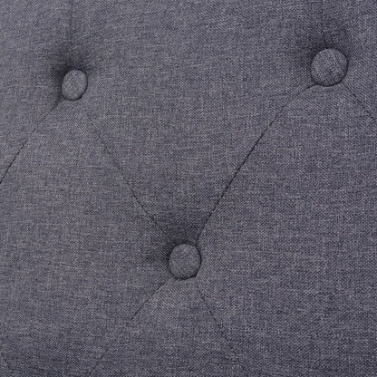 Divano a 3 Posti in Tessuto Grigio - homemem39