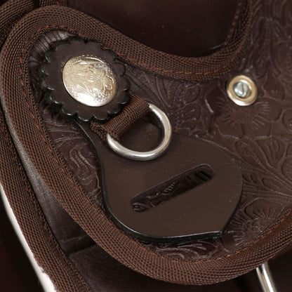 Sella Western Testiera e Pettorale in Vera Pelle 12" Marrone