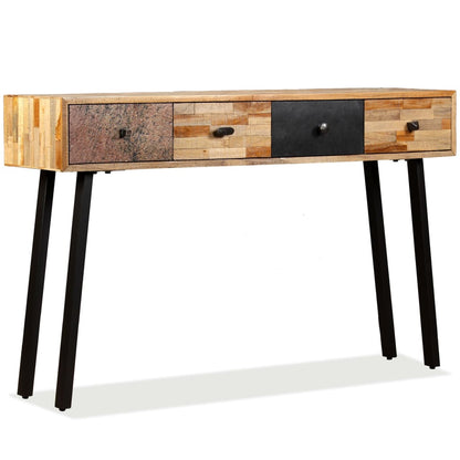 Tavolo Consolle in Legno Massello di Teak 120x30x76 cm - homemem39