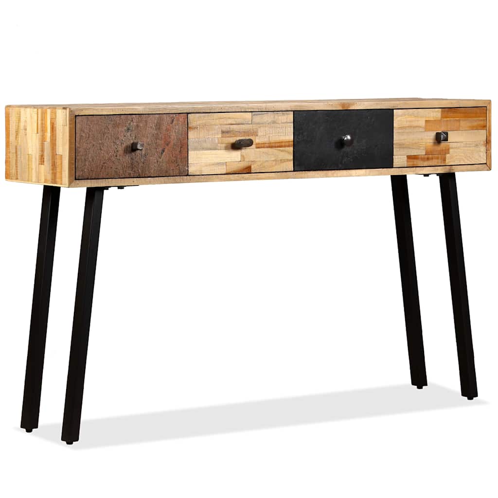Tavolo Consolle in Legno Massello di Teak 120x30x76 cm