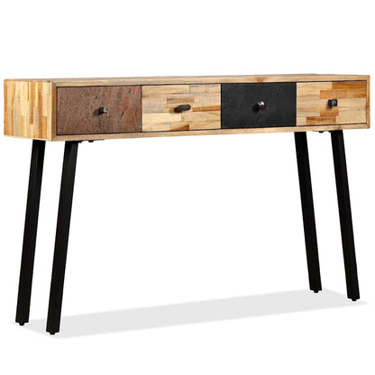 Tavolo Consolle in Legno Massello di Teak 120x30x76 cm