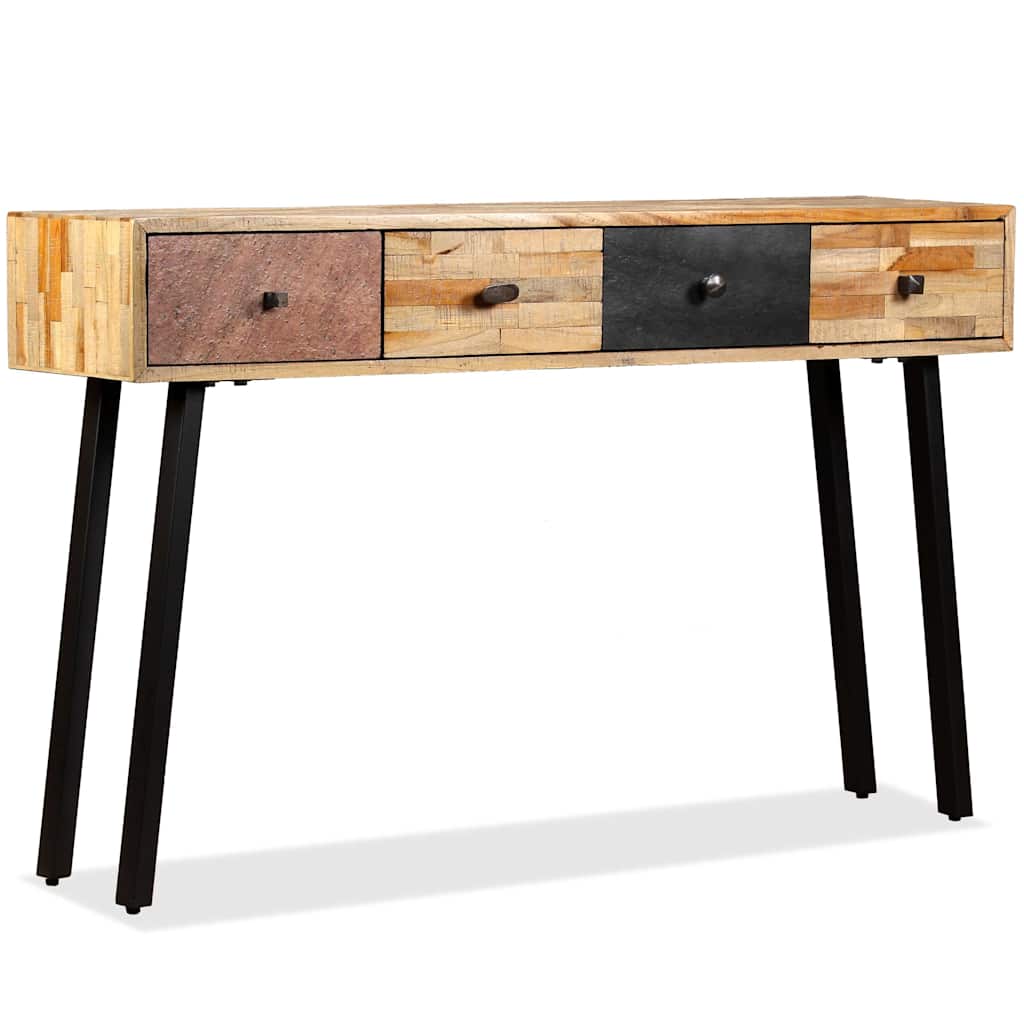 Tavolo Consolle in Legno Massello di Teak 120x30x76 cm