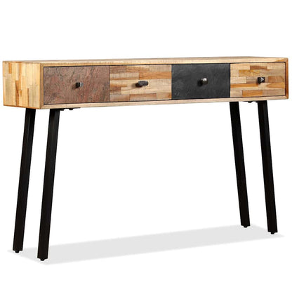 Tavolo Consolle in Legno Massello di Teak 120x30x76 cm