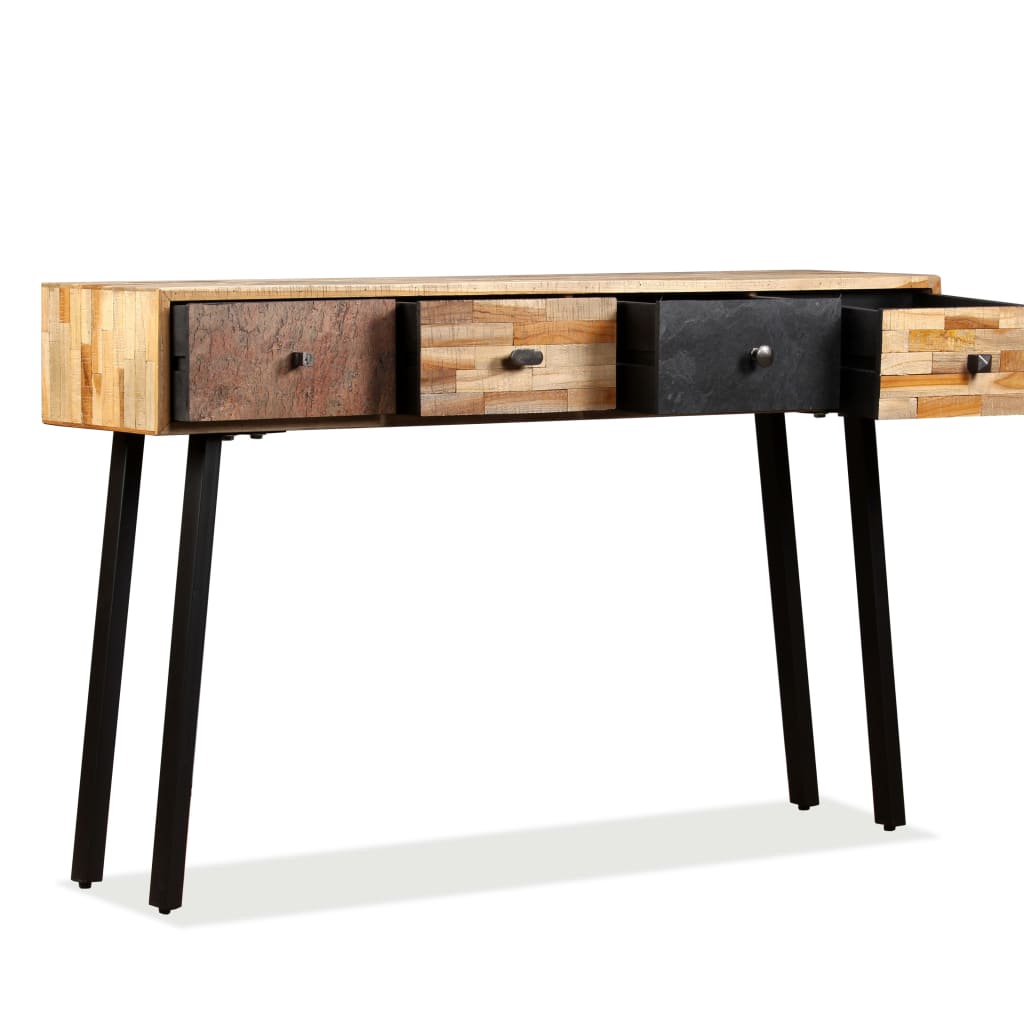 Tavolo Consolle in Legno Massello di Teak 120x30x76 cm | homemem39