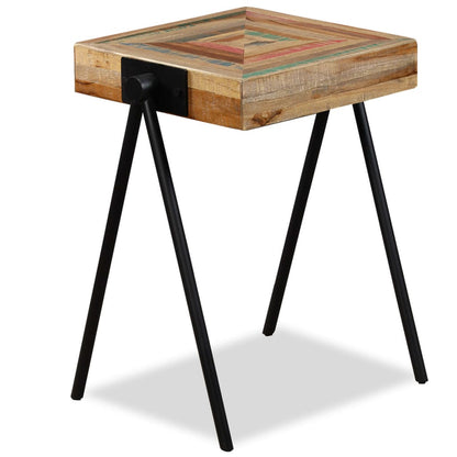 Tavolino Laterale in Legno Massello di Teak di Recupero
