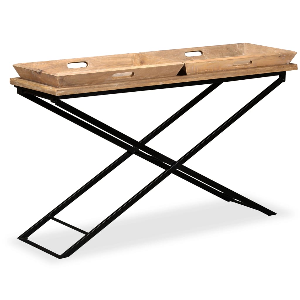 Tavolino Consolle in Legno Massello di Mango 130x40x80 cm | homemem39