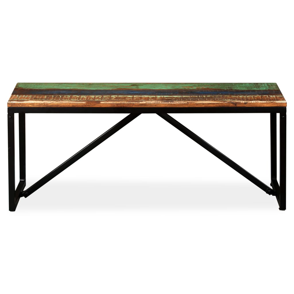 Panca in Legno Massello di Recupero 110x35x45 cm | homemem39