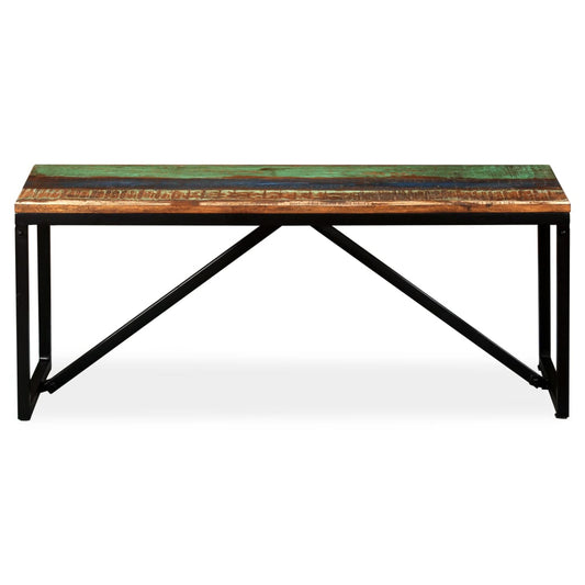 Panca in Legno Massello di Recupero 110x35x45 cm | homemem39
