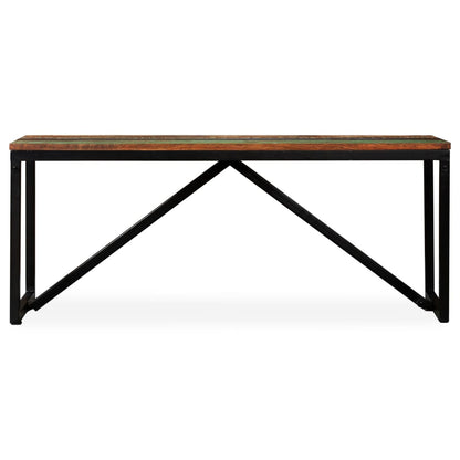 Panca in Legno Massello di Recupero 110x35x45 cm | homemem39