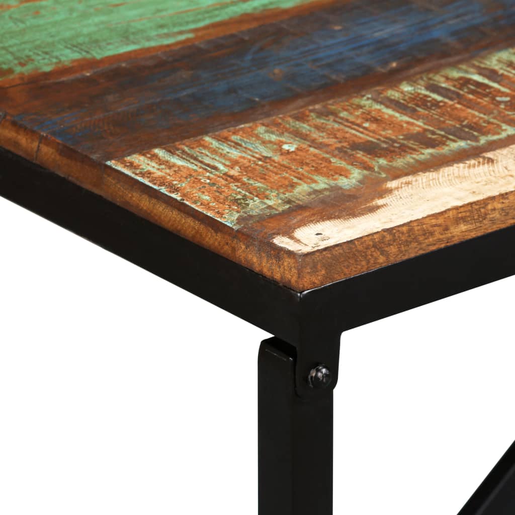 Panca in Legno Massello di Recupero 110x35x45 cm