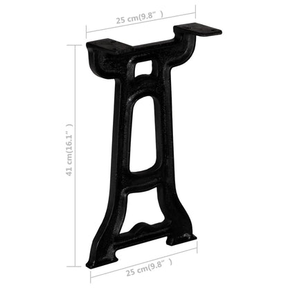 Gambe per Panca 2 pz a Forma di Y in Ghisa | homemem39