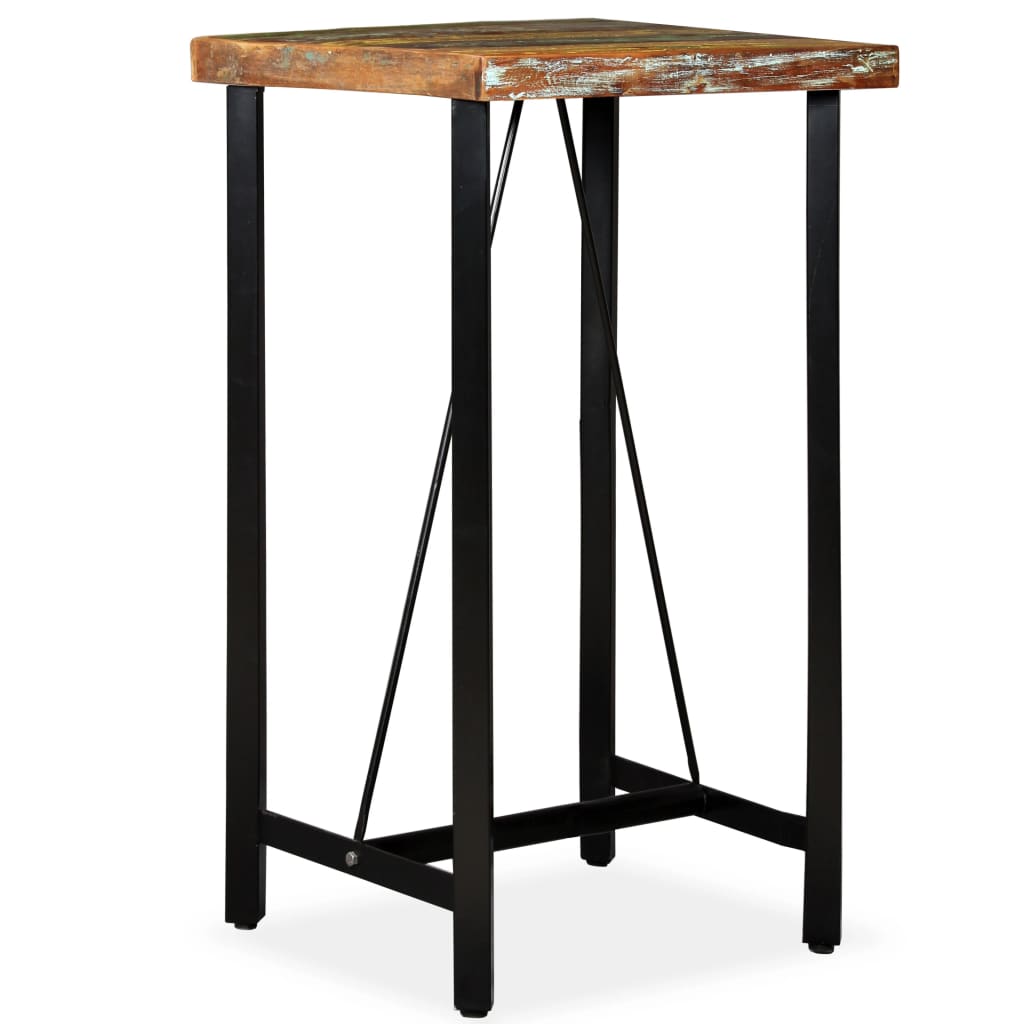 Tavolo da Bar in Legno Massello di Recupero 60x60x107 cm | homemem39