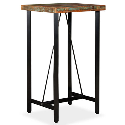 Tavolo da Bar in Legno Massello di Recupero 60x60x107 cm | homemem39