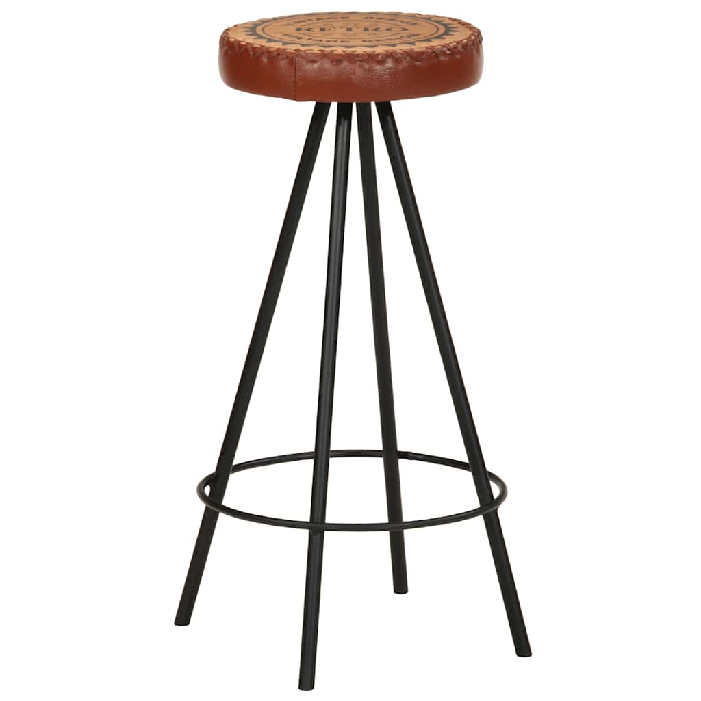 Sgabelli da Bar 4 pz in Vera Pelle | homemem39