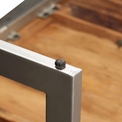 Tavolo da Pranzo in Legno Massello di Acacia e Acciaio 180 cm - homemem39