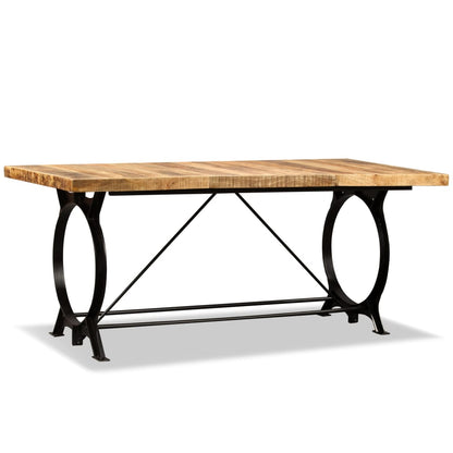 Tavolo da Pranzo in Legno Massello di Mango Grezzo 180 cm - homemem39
