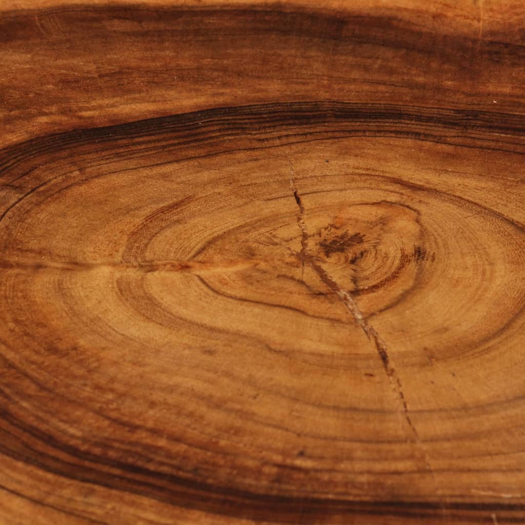 Tavolino da Salotto in Legno Massello di Acacia 60x55x25 cm