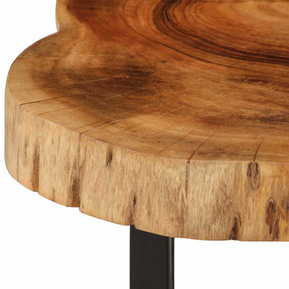 Tavolino da Salotto in Legno Massello di Acacia 60x55x25 cm