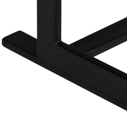 Panca a 2 Posti in Legno Massello di Mango e Acciaio - homemem39