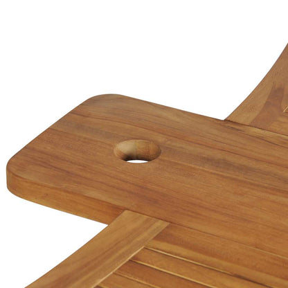 Set da Bistrot 3 pz con Sedie Pieghevoli in Massello di Teak