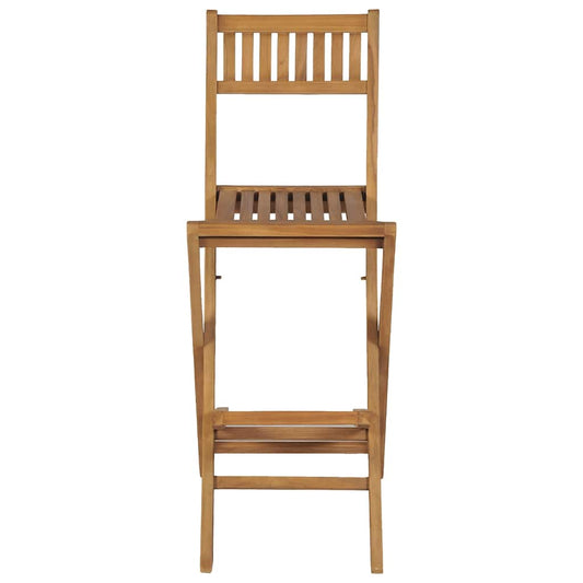 Sgabelli da Bar da Esterno Pieghevoli 2 pz in Massello di Teak - homemem39