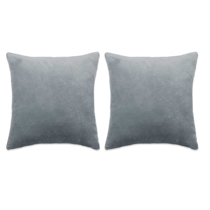 Set di Cuscini 2 pz in Tessuto 45x45 cm Grigio