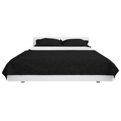 Copriletto Double-Face Trapuntato 170x210 cm Nero e Bianco