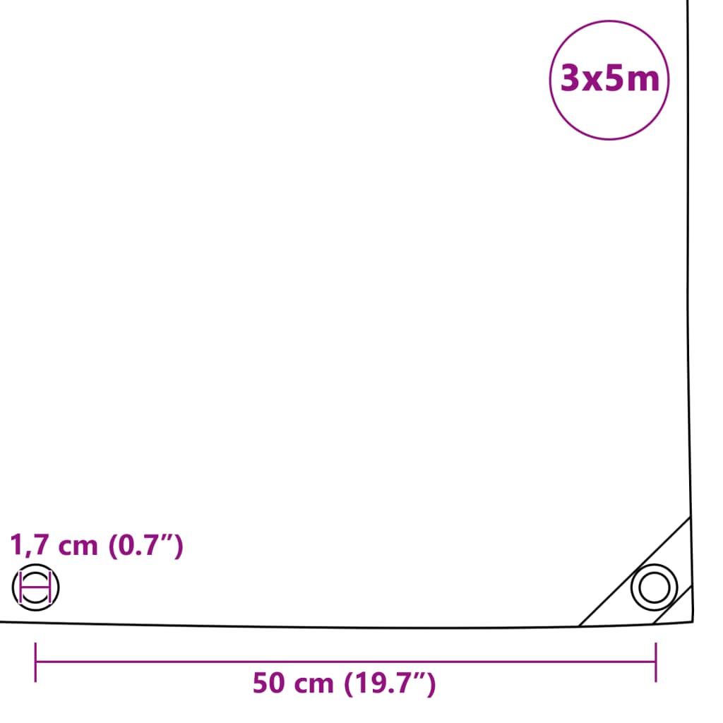 Telone 650 g/m² 3x5 m Grigio - homemem39