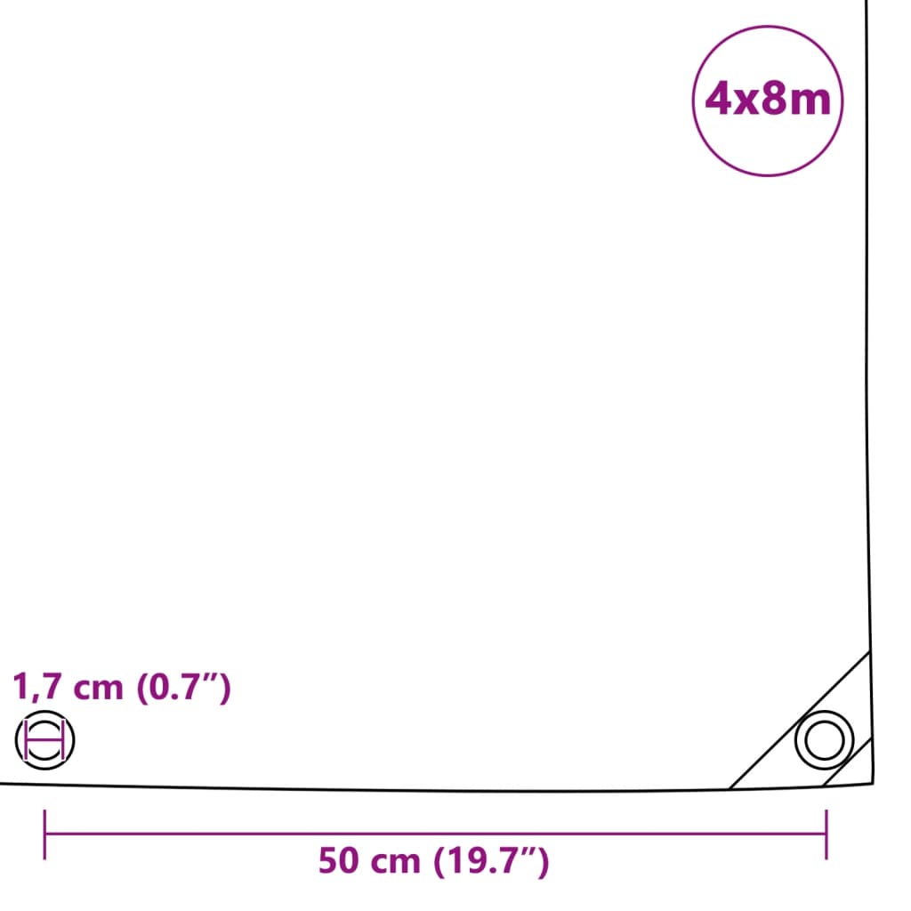 Telone 650 g/m² 4x8 m Verde | homemem39
