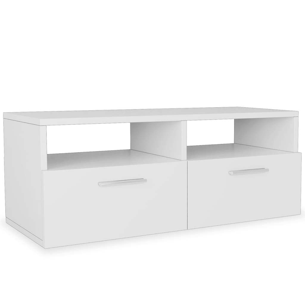 Mobile Porta TV in Legno Multistrato 95x35x36 cm Bianco - homemem39