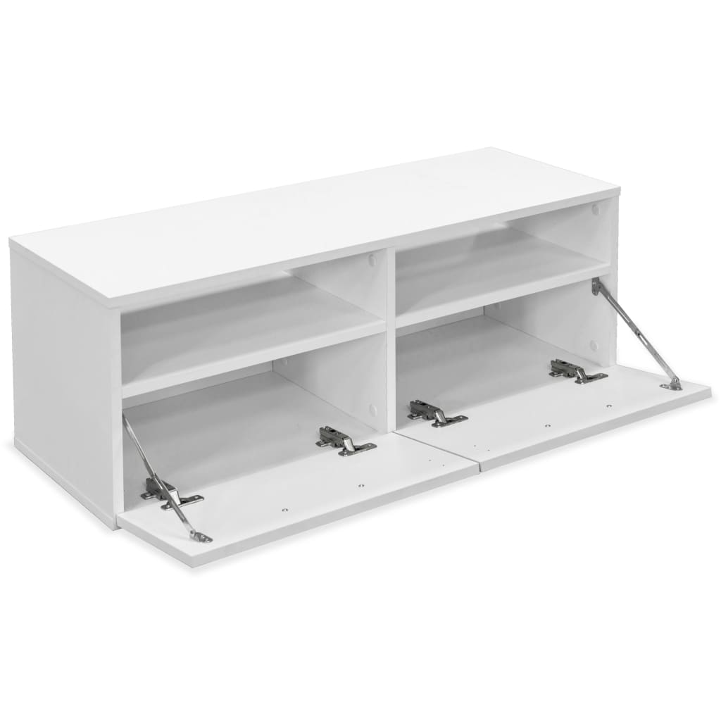 Mobile Porta TV in Legno Multistrato 95x35x36 cm Bianco - homemem39