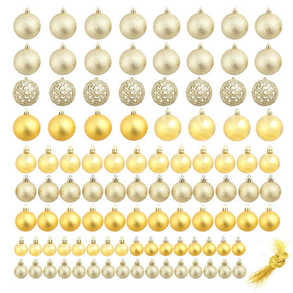 Set Palline di Natale 100 pz 3/4/6 cm Oro | homemem39