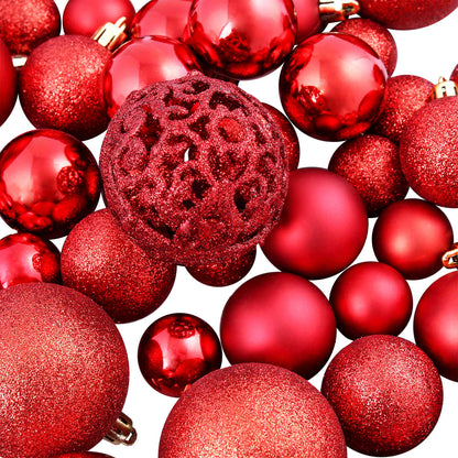 Set Palline di Natale 100 pz 3/4/6 cm Rosse