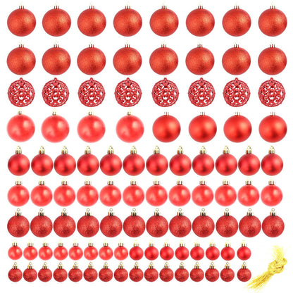 Set Palline di Natale 100 pz 3/4/6 cm Rosse | homemem39
