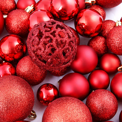 Set Palline di Natale 100 pz 3/4/6 cm Rosse | homemem39