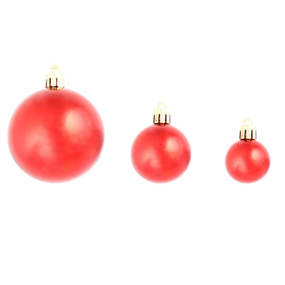 Set Palline di Natale 100 pz 3/4/6 cm Rosse | homemem39