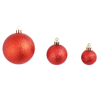 Set Palline di Natale 100 pz 3/4/6 cm Rosse | homemem39