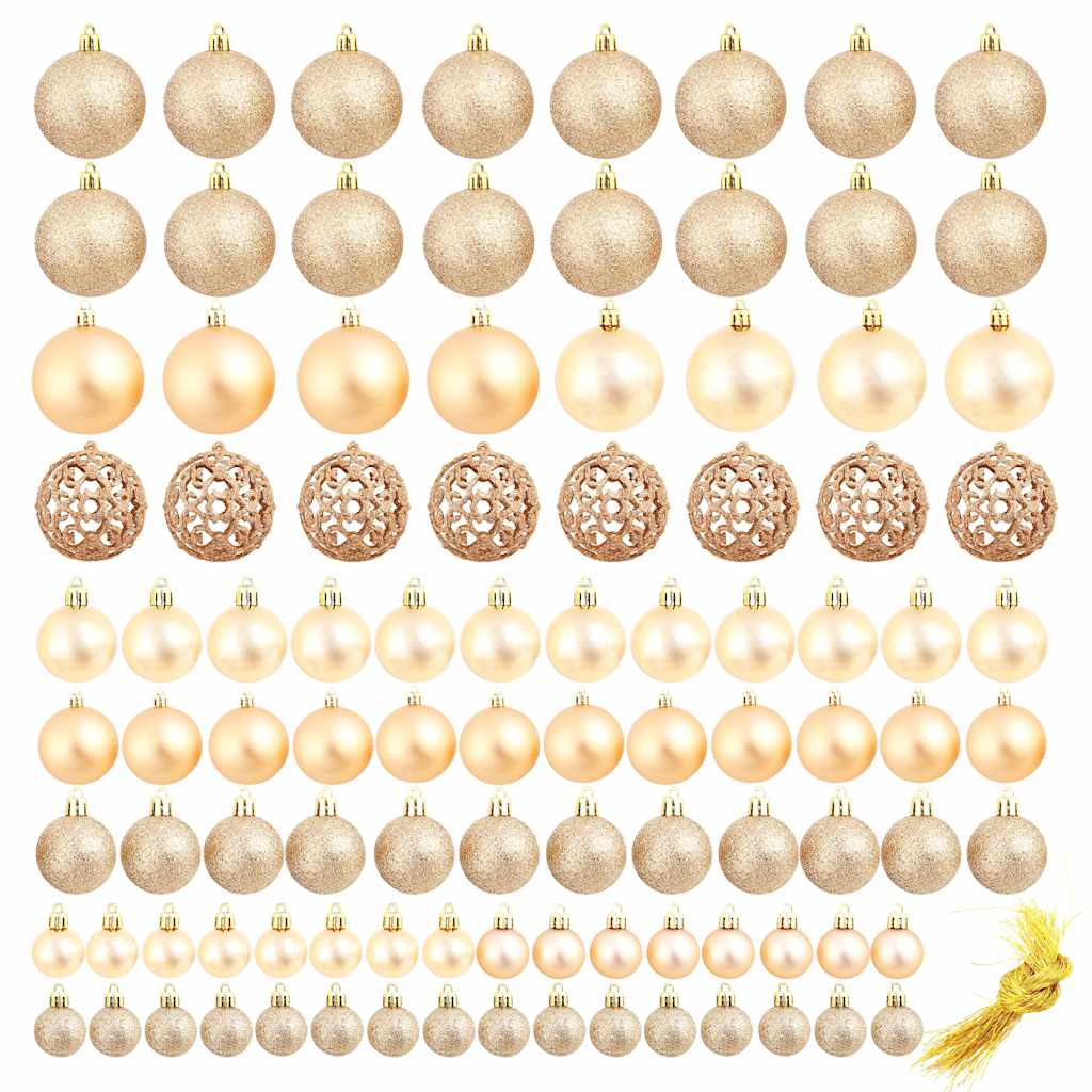 Set Palline di Natale 100 pz 3/4/6 cm Rosa/Oro | homemem39