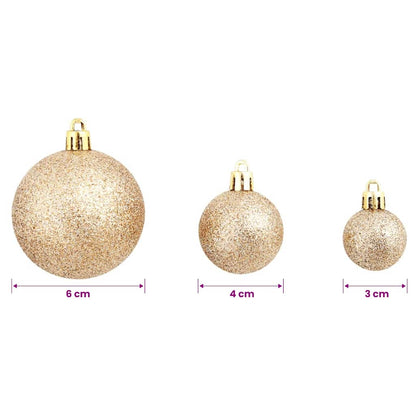 Set Palline di Natale 100 pz 3/4/6 cm Rosa/Oro | homemem39